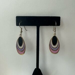 Vintage Enamel Chandelier Earrings